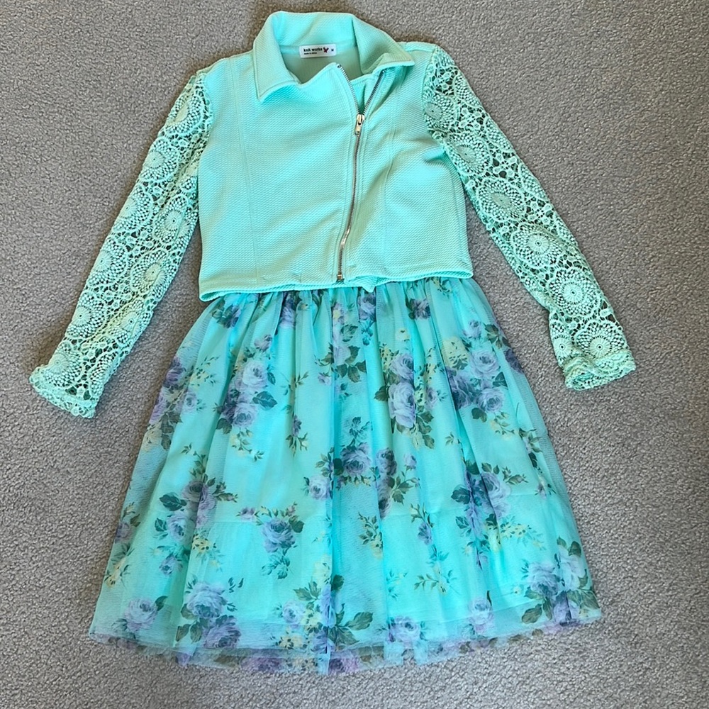 Girls Spring Dress Set, Dress & Jacket, Size Medium